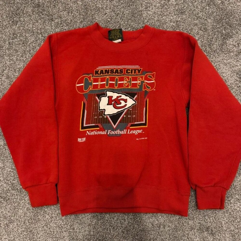 Vintage 1994 Kansas City Chiefs Kids Crewneck Sweatshirt - Size Medium